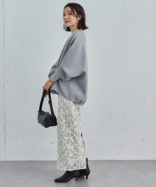 Doux archives(ドゥアルシーヴ)の「モールレースタイトスカート(スカート・レディース・アイボリー/ブラウン/ベージュ・36/38)」の16枚目の写真