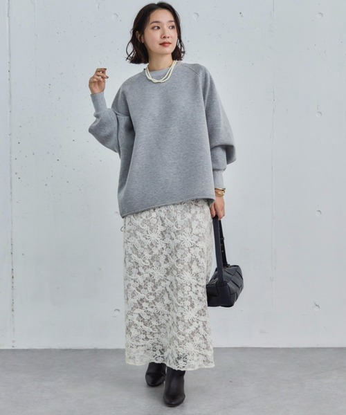 Doux archives(ドゥアルシーヴ)の「モールレースタイトスカート(スカート・レディース・アイボリー/ブラウン/ベージュ・36/38)」の18枚目の写真