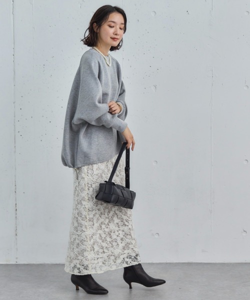 Doux archives(ドゥアルシーヴ)の「モールレースタイトスカート(スカート・レディース・アイボリー/ブラウン/ベージュ・36/38)」の21枚目の写真