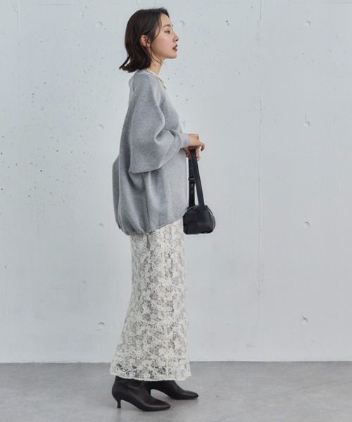 Doux archives(ドゥアルシーヴ)の「モールレースタイトスカート(スカート・レディース・アイボリー/ブラウン/ベージュ・36/38)」の22枚目の写真