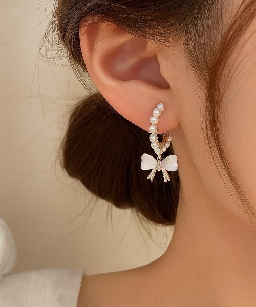 Rain　ポンポンピアス(再販不可のものあり)可愛いピアス リボンピアス Rain ポンポンピアス(再販不可のものあり)可愛いピアス リボン