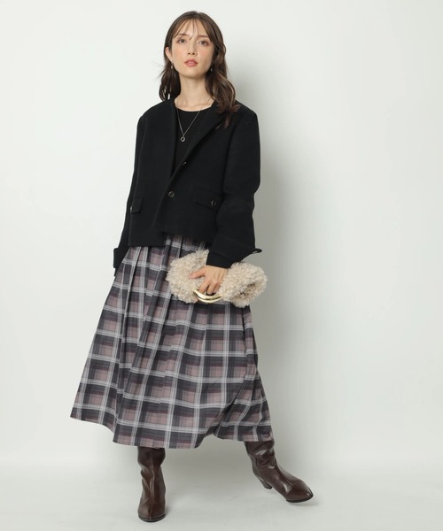 Apuweiser-riche ティアードタフタドッキングワンピース Apuweiser-riche（アプワイザーリッシェ）の「ティアードタフタ