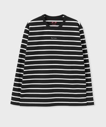 ロゴ＆ボーダー ロングスリーブTシャツ【853296 P7185A】
