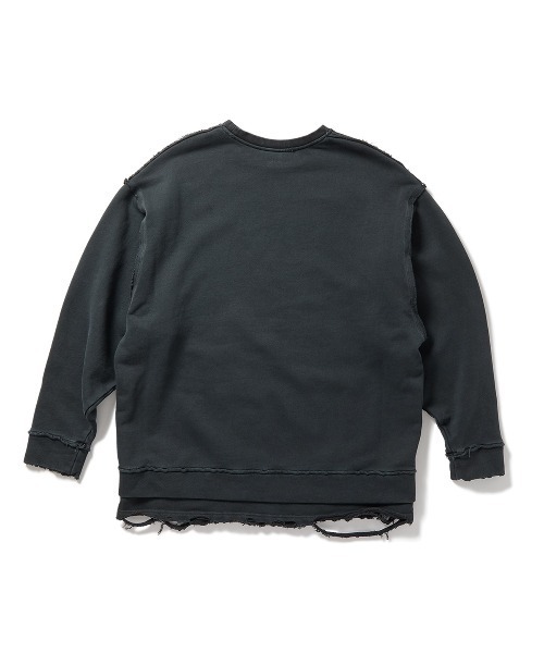 DISTRESS Step Layered Sweatshirt（スウェット）｜PERVERZE