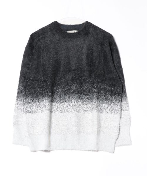 aimoha（アイモハ）の「クルーネックニット/crew neck knit (AW)（ニット/セーター・メンズ・ブラック/ライトグレー・MEDIUM/LARGE）」の6枚目の写真