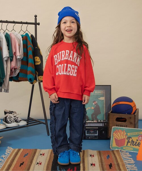 BREEZE(ブリーズ)の「【ジュニア対応】フリルデニムパンツ(デニムパンツ・キッズ・ネイビー/ブルー・80/90/100/110/120/130/140)」の3枚目の写真