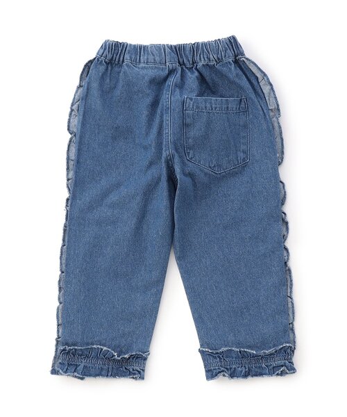 BREEZE(ブリーズ)の「【ジュニア対応】フリルデニムパンツ(デニムパンツ・キッズ・ネイビー/ブルー・80/90/100/110/120/130/140)」の11枚目の写真