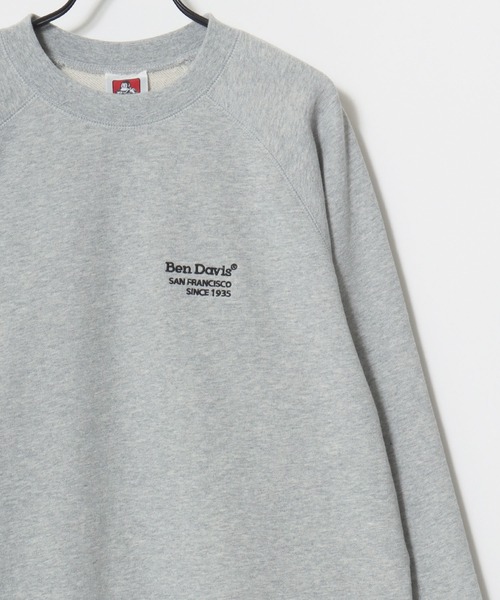BEN DAVIS(ベンデイビス)の「BEN DAVIS/ベンデイビス 70's FIT RAGLAN SWEATSHIRT/レギュラーフィット 裏毛 ロゴ ワンポイント刺繍 ショート丈 スウェット トレーナー/短丈スウェット/レディース メンズ(スウェット・メンズ・アッシュグレー/グレー/ブラック/ネイビー・XL/L/M)」の10枚目の写真