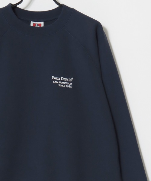 BEN DAVIS(ベンデイビス)の「BEN DAVIS/ベンデイビス 70's FIT RAGLAN SWEATSHIRT/レギュラーフィット 裏毛 ロゴ ワンポイント刺繍 ショート丈 スウェット トレーナー/短丈スウェット/レディース メンズ(スウェット・メンズ・アッシュグレー/グレー/ブラック/ネイビー・XL/L/M)」の9枚目の写真