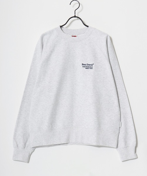 BEN DAVIS(ベンデイビス)の「BEN DAVIS/ベンデイビス 70's FIT RAGLAN SWEATSHIRT/レギュラーフィット 裏毛 ロゴ ワンポイント刺繍 ショート丈 スウェット トレーナー/短丈スウェット/レディース メンズ(スウェット・メンズ・アッシュグレー/グレー/ブラック/ネイビー・XL/L/M)」の7枚目の写真