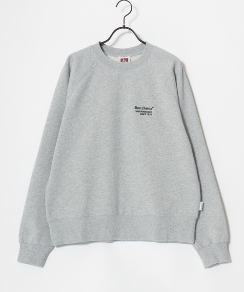 BEN DAVIS(ベンデイビス)の「BEN DAVIS/ベンデイビス 70's FIT RAGLAN SWEATSHIRT/レギュラーフィット 裏毛 ロゴ ワンポイント刺繍 ショート丈 スウェット トレーナー/短丈スウェット/レディース メンズ(スウェット・メンズ・アッシュグレー/グレー/ブラック/ネイビー・XL/L/M)」の6枚目の写真