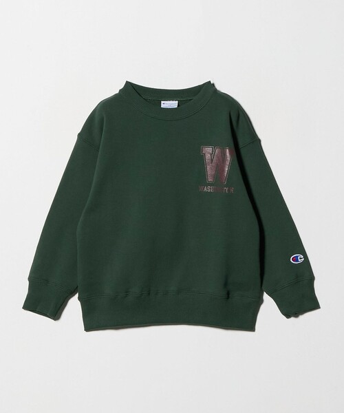 Champion(チャンピオン)の「<Champion>クルーネックスウェットシャツ / トレーナー / キッズ 110cm-130cm(スウェット・キッズ・パープル/ネイビー/ダークグリーン・130cm/120cm/110cm)」の2枚目の写真