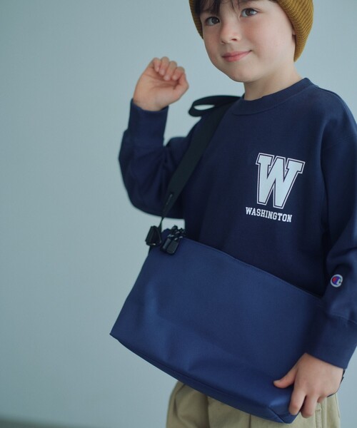 Champion(チャンピオン)の「<Champion>クルーネックスウェットシャツ / トレーナー / キッズ 110cm-130cm(スウェット・キッズ・パープル/ネイビー/ダークグリーン・130cm/120cm/110cm)」の4枚目の写真