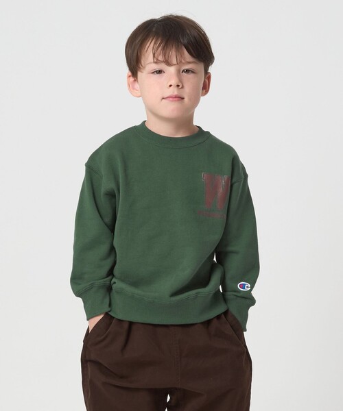 Champion(チャンピオン)の「<Champion>クルーネックスウェットシャツ / トレーナー / キッズ 110cm-130cm(スウェット・キッズ・パープル/ネイビー/ダークグリーン・130cm/120cm/110cm)」の5枚目の写真