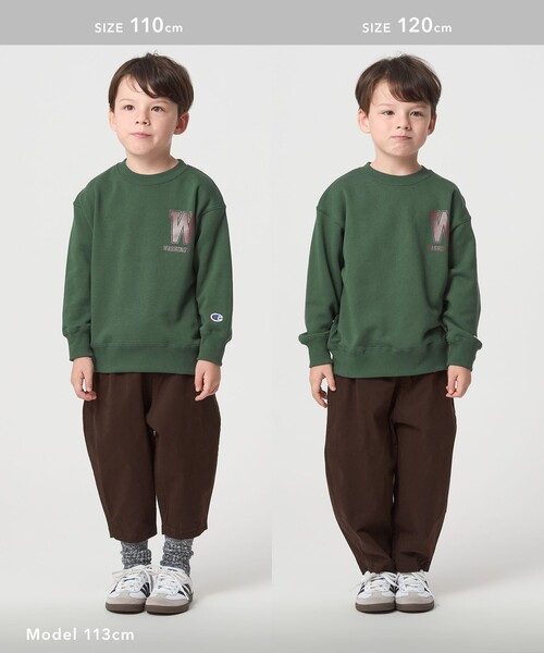 Champion(チャンピオン)の「<Champion>クルーネックスウェットシャツ / トレーナー / キッズ 110cm-130cm(スウェット・キッズ・パープル/ネイビー/ダークグリーン・130cm/120cm/110cm)」の7枚目の写真