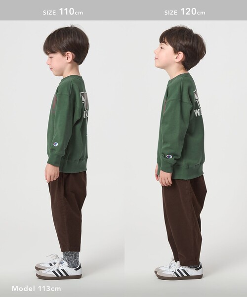 Champion(チャンピオン)の「<Champion>クルーネックスウェットシャツ / トレーナー / キッズ 110cm-130cm(スウェット・キッズ・パープル/ネイビー/ダークグリーン・130cm/120cm/110cm)」の8枚目の写真