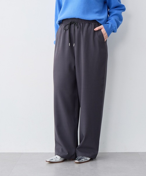 anyfee(エニフィー)の「【anyfee/大きいサイズ】とろみツイルイージーパンツ《低身長サイズ有》◆新色追加◆(その他パンツ・レディース・チャコール/ベージュ/ブラウン/アイボリー/ブラック/サックスブルー/カーキ/ダークグレー/モカ/ネイビー・LL/3L/4L/5L/LL1/3L1/4L1/5L1)」の4枚目の写真
