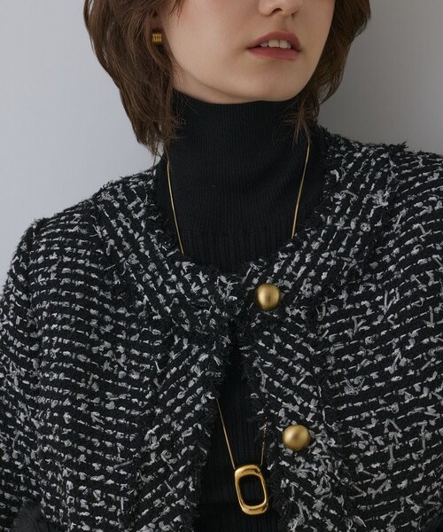 ツイードコンビジャケット（ノーカラージャケット）｜GRACE