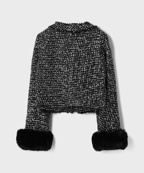 ツイードコンビジャケット（ノーカラージャケット）｜GRACE