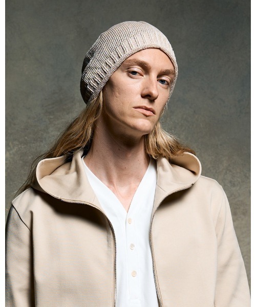 wjk（ダヴルジェイケイ）の「GIMA roll beanie（ニットキャップ/ビーニー・メンズ・ライトグレー/ライトベージュ/ライトブルー・FREE）」の2枚目の写真
