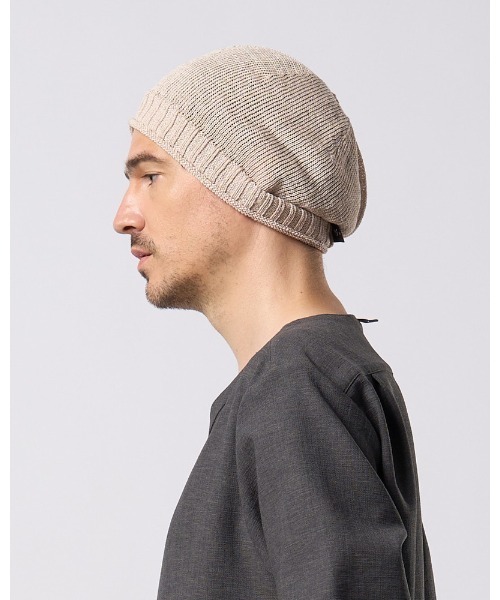 wjk（ダヴルジェイケイ）の「GIMA roll beanie（ニットキャップ/ビーニー・メンズ・ライトグレー/ライトベージュ/ライトブルー・FREE）」の6枚目の写真