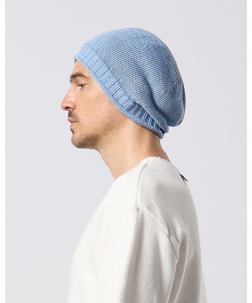 wjk（ダヴルジェイケイ）の「GIMA roll beanie（ニットキャップ/ビーニー・メンズ・ライトグレー/ライトベージュ/ライトブルー・FREE）」の12枚目の写真