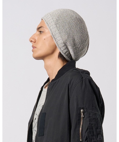 wjk（ダヴルジェイケイ）の「GIMA roll beanie（ニットキャップ/ビーニー・メンズ・ライトグレー/ライトベージュ/ライトブルー・FREE）」の18枚目の写真