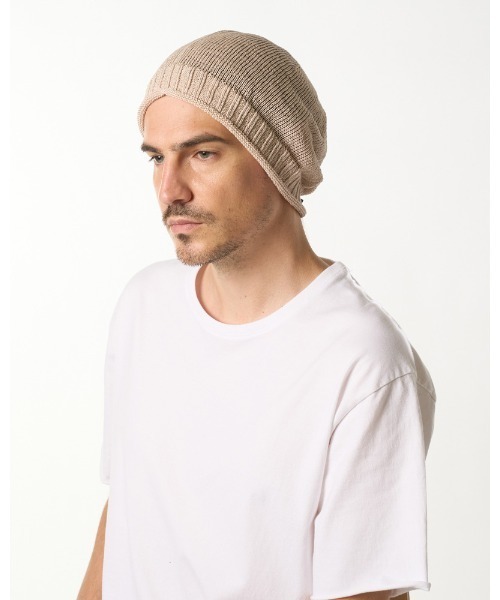 wjk（ダヴルジェイケイ）の「GIMA roll beanie（ニットキャップ/ビーニー・メンズ・ライトグレー/ライトベージュ/ライトブルー・FREE）」の8枚目の写真