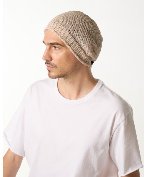wjk（ダヴルジェイケイ）の「GIMA roll beanie（ニットキャップ/ビーニー・メンズ・ライトグレー/ライトベージュ/ライトブルー・FREE）」の9枚目の写真