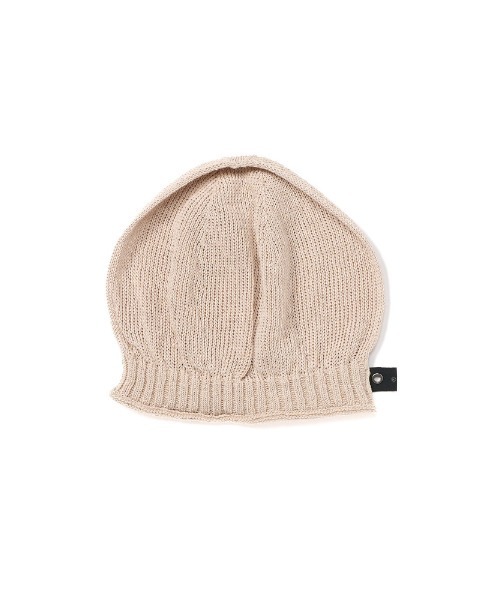 wjk（ダヴルジェイケイ）の「GIMA roll beanie（ニットキャップ/ビーニー・メンズ・ライトグレー/ライトベージュ/ライトブルー・FREE）」の4枚目の写真