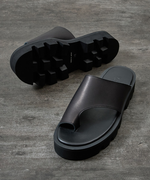 PADRONE(パドローネ)の「PADRONE パドローネ / CS TONG SANDALS レザートングサンダル 牛革 日本製 / PU2308-3211(サンダル・メンズ・ブラック・41/40/42)」の17枚目の写真