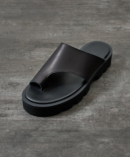 PADRONE(パドローネ)の「PADRONE パドローネ / CS TONG SANDALS レザートングサンダル 牛革 日本製 / PU2308-3211(サンダル・メンズ・ブラック・41/40/42)」の15枚目の写真