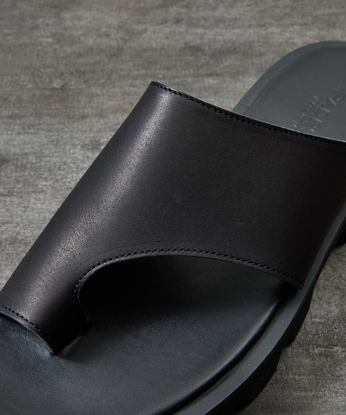 PADRONE(パドローネ)の「PADRONE パドローネ / CS TONG SANDALS レザートングサンダル 牛革 日本製 / PU2308-3211(サンダル・メンズ・ブラック・41/40/42)」の13枚目の写真