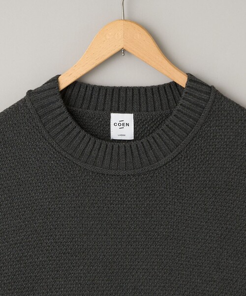 coen（コーエン）の「コットンライク ニットベスト（ニット/セーター・メンズ・ネイビー/ダークグレー・L/M/S/XL）」の4枚目の写真