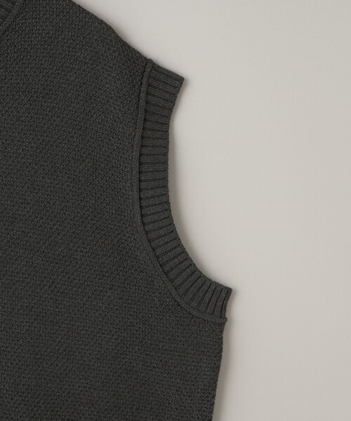 coen（コーエン）の「コットンライク ニットベスト（ニット/セーター・メンズ・ネイビー/ダークグレー・L/M/S/XL）」の5枚目の写真