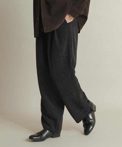 SENSE OF PLACE by URBAN RESEARCH（センスオブプレイスバイアーバンリサーチ）の「ウォッシュドコーデュロイワイドパンツ（その他パンツ・メンズ・ライトベージュ/ブラック/グリーン/ブラウン・LARGE/MEDIUM）」の7枚目の写真
