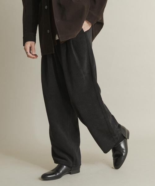 SENSE OF PLACE by URBAN RESEARCH（センスオブプレイスバイアーバンリサーチ）の「ウォッシュドコーデュロイワイドパンツ（その他パンツ・メンズ・ライトベージュ/ブラック/グリーン/ブラウン・LARGE/MEDIUM）」の8枚目の写真