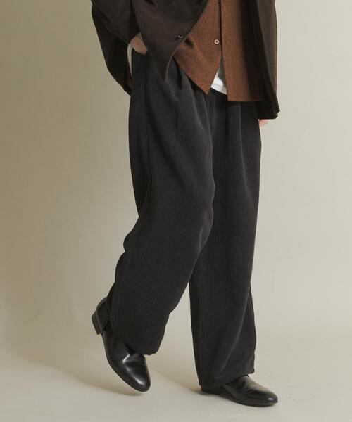 SENSE OF PLACE by URBAN RESEARCH（センスオブプレイスバイアーバンリサーチ）の「ウォッシュドコーデュロイワイドパンツ（その他パンツ・メンズ・ライトベージュ/ブラック/グリーン/ブラウン・LARGE/MEDIUM）」の10枚目の写真