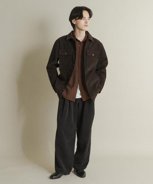 SENSE OF PLACE by URBAN RESEARCH（センスオブプレイスバイアーバンリサーチ）の「ウォッシュドコーデュロイワイドパンツ（その他パンツ・メンズ・ライトベージュ/ブラック/グリーン/ブラウン・LARGE/MEDIUM）」の11枚目の写真