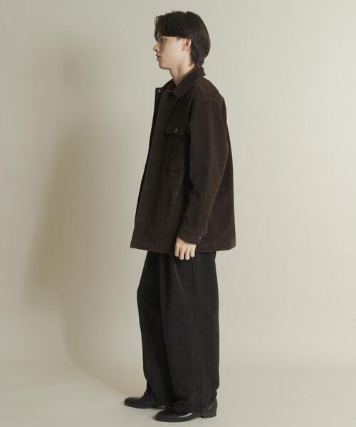 SENSE OF PLACE by URBAN RESEARCH（センスオブプレイスバイアーバンリサーチ）の「ウォッシュドコーデュロイワイドパンツ（その他パンツ・メンズ・ライトベージュ/ブラック/グリーン/ブラウン・LARGE/MEDIUM）」の12枚目の写真