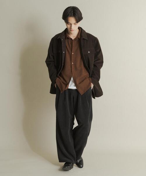 SENSE OF PLACE by URBAN RESEARCH（センスオブプレイスバイアーバンリサーチ）の「ウォッシュドコーデュロイワイドパンツ（その他パンツ・メンズ・ライトベージュ/ブラック/グリーン/ブラウン・LARGE/MEDIUM）」の13枚目の写真