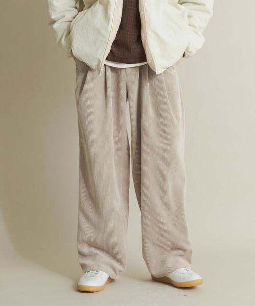 SENSE OF PLACE by URBAN RESEARCH（センスオブプレイスバイアーバンリサーチ）の「ウォッシュドコーデュロイワイドパンツ（その他パンツ・メンズ・ライトベージュ/ブラック/グリーン/ブラウン・LARGE/MEDIUM）」の21枚目の写真