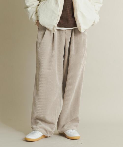 SENSE OF PLACE by URBAN RESEARCH（センスオブプレイスバイアーバンリサーチ）の「ウォッシュドコーデュロイワイドパンツ（その他パンツ・メンズ・ライトベージュ/ブラック/グリーン/ブラウン・LARGE/MEDIUM）」の22枚目の写真
