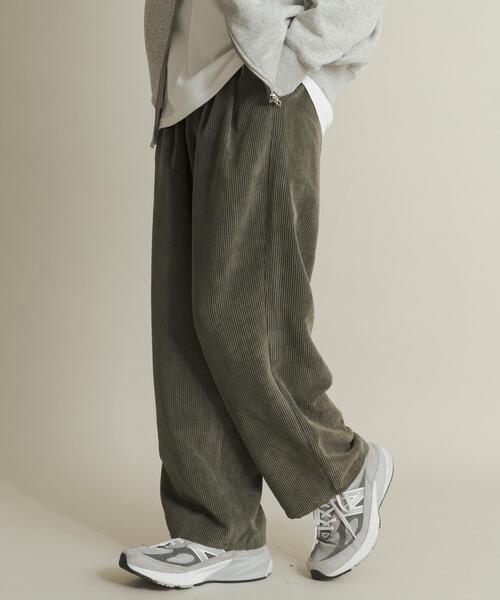 SENSE OF PLACE by URBAN RESEARCH（センスオブプレイスバイアーバンリサーチ）の「ウォッシュドコーデュロイワイドパンツ（その他パンツ・メンズ・ライトベージュ/ブラック/グリーン/ブラウン・LARGE/MEDIUM）」の19枚目の写真