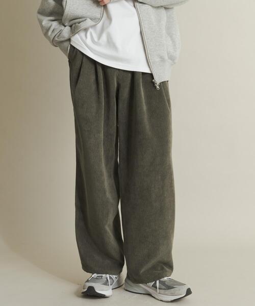 SENSE OF PLACE by URBAN RESEARCH（センスオブプレイスバイアーバンリサーチ）の「ウォッシュドコーデュロイワイドパンツ（その他パンツ・メンズ・ライトベージュ/ブラック/グリーン/ブラウン・LARGE/MEDIUM）」の15枚目の写真