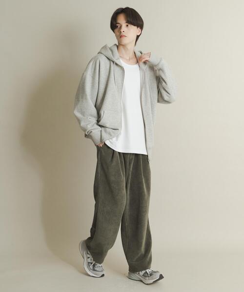 SENSE OF PLACE by URBAN RESEARCH（センスオブプレイスバイアーバンリサーチ）の「ウォッシュドコーデュロイワイドパンツ（その他パンツ・メンズ・ライトベージュ/ブラック/グリーン/ブラウン・LARGE/MEDIUM）」の12枚目の写真