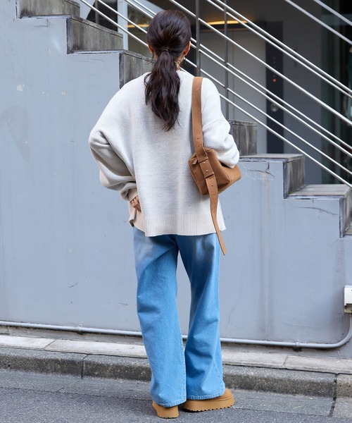 MONO-MART（モノマート）の「ムートンライクボア ボリュームショートブーツ（ブーツ・レディース・キャメル/ブラック/グレイッシュベージュ・XL/L/M/S）」の11枚目の写真