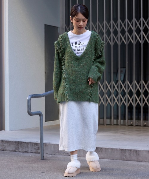 MONO-MART（モノマート）の「ムートンライクボア ボリュームショートブーツ（ブーツ・レディース・キャメル/ブラック/グレイッシュベージュ・XL/L/M/S）」の18枚目の写真