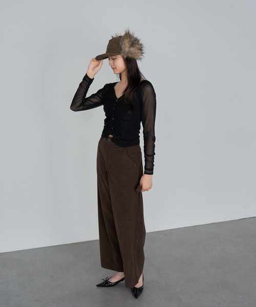 RAY CASSIN(レイカズン)の「イヤーマフキャップ(キャップ・レディース・ブラック/ブラウン・FREE)」の11枚目の写真