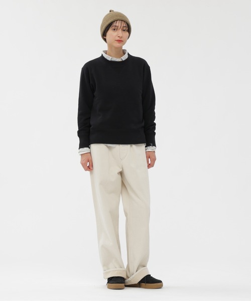 MHL.（エムエイチエル）の「LIGHT LOOPBACK COTTON（スウェット・レディース・ブラック/グレー・2）」の9枚目の写真